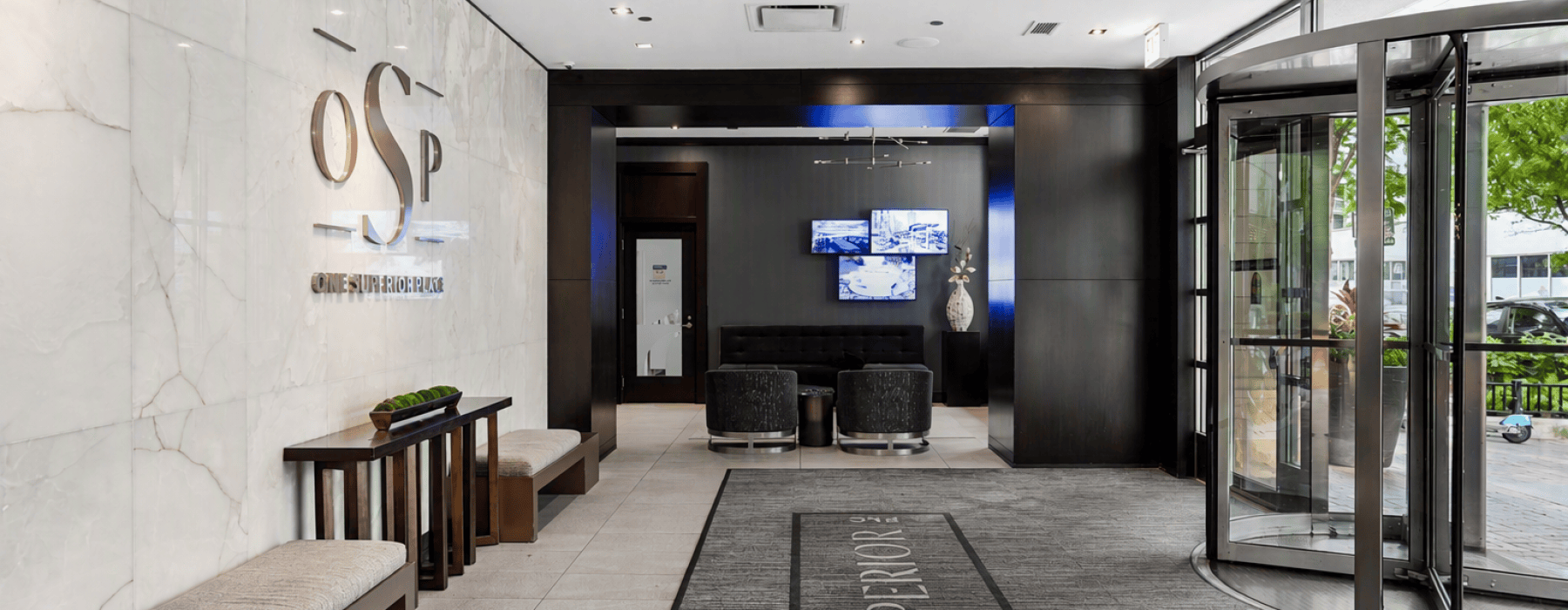 One Superior place apartments lobby