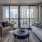 a living room with a large window